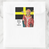 St. David of Wales (P 001) en Zijne vlag Vierkante Sticker (Tas)