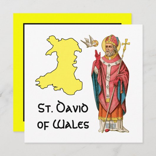 St. David of Wales (P 001) met overzicht Map (Voorkant / Achterkant)