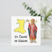 St. David of Wales (P 001) met overzicht Map (Staand voorkant)