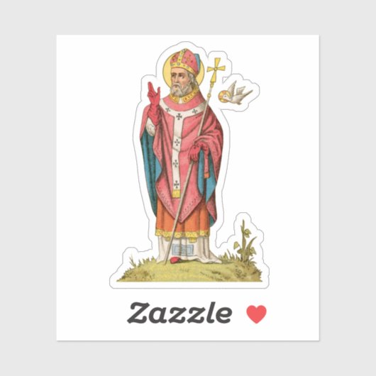 St. David van Wales (P 001) 1-Up - Contour Sticker (Vel)