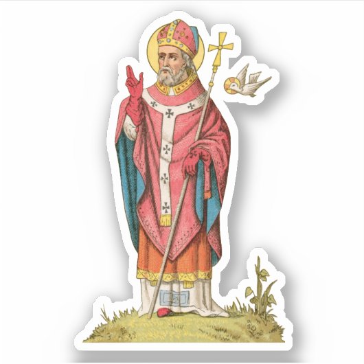 St. David van Wales (P 001) 1-Up - Contour Sticker (Voorkant)