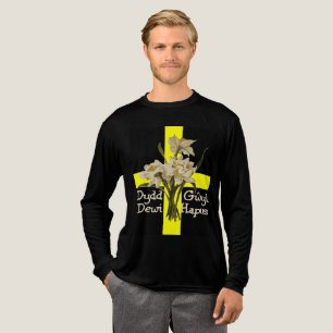 St Davids Dag Narcissen En Kruis Tri-Blend Shirt