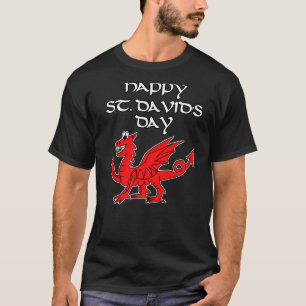 St Davids Day 2022 Welsh Dragon Wales T-shirt