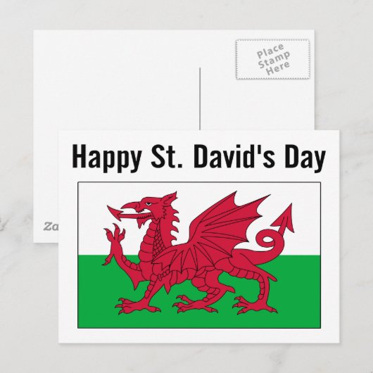 St. David's Day 2 Briefkaart (Voorkant / Achterkant)