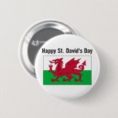 St. David's Day 2 Ronde Button 5,7 Cm (Voorkant /achterkant)
