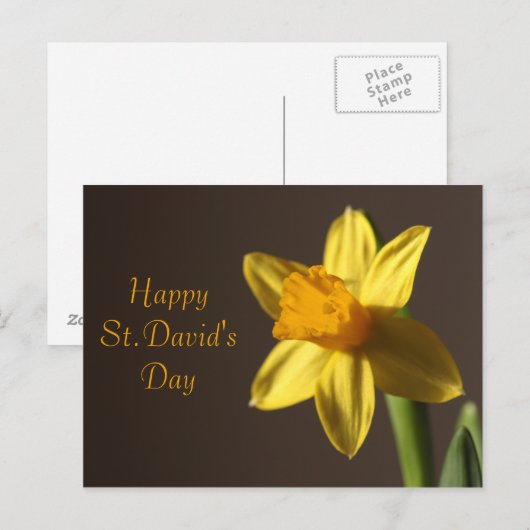 St.David's Day Briefkaart (Voorkant / Achterkant)