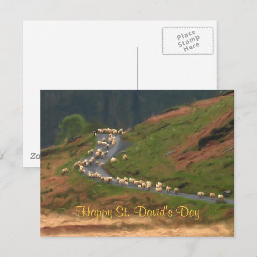St. David's Day Briefkaart (Voorkant / Achterkant)