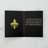 St Davids Day Daffodils And Cross Kaart (Binnen)