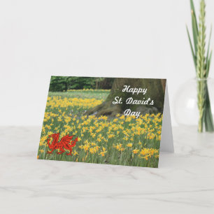 St. David's Day Daffodils Kaart