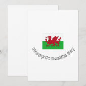 St. David's Day Flat Uitnodiging (Voorkant / Achterkant)