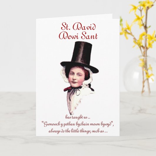 St. David's Day Groet Kaart (Gele Bloem)