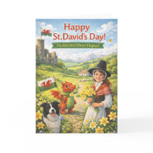 St David's Day-kaart – Welshe wenskaart