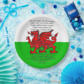 St Davids Day Kerstkalon Lân 9" Papieren Bordje (Feest)