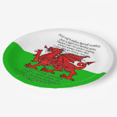 St Davids Day Kerstkalon Lân 9" Papieren Bordje (Gekanteld)