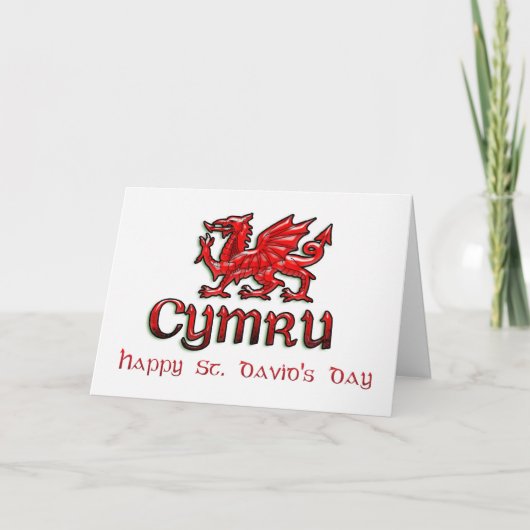 St. David's Day, Saint David, Ddydd Gwyl Dewi Sant Kaart (Voorkant)