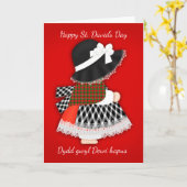 St. David's Day Welsh Doll, Wenskaart Kaart (Gele Bloem)