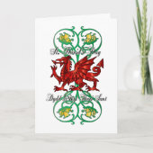 St. David's Day Wenskaart, Kaart Saint David's (Voorkant)