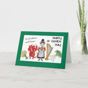 St David's Day Wenskaart om te personaliseren Kaart