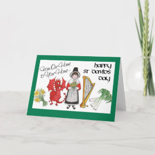 St David's Day Wenskaart: Ons huis voor de jouwe Kaart