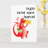 St David's Day Wenskaart (Welsh) Kaart (Gele Bloem)