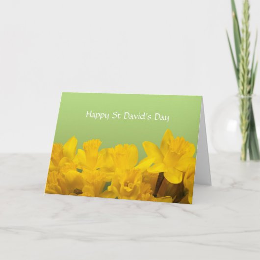 St David's Day Yellow Daffodils Personalized Kaart (Voorkant)
