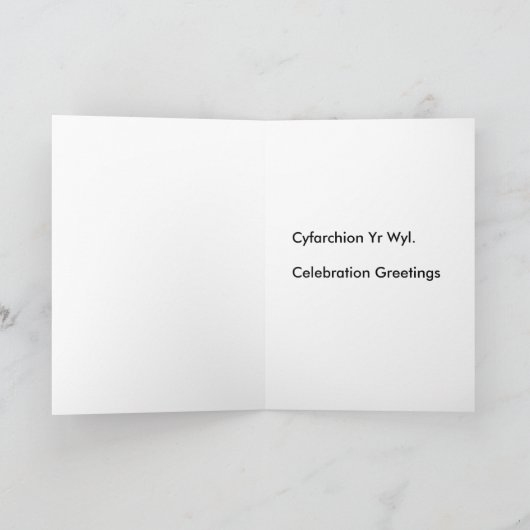 St Davids de rode Draak Dydd Gwyl Dewi van de Dag Kaart (Binnen)