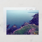 St David's Head, Westernest Point of Wales flower Briefkaart (Voorkant / Achterkant)