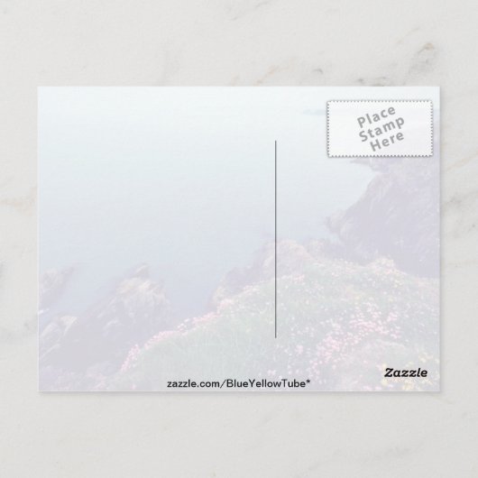 St David's Head, Westernest Point of Wales flower Briefkaart (Achterkant)