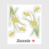 St. David's of St. Piran's Day Daffodils (fL) - Sticker (Vel)