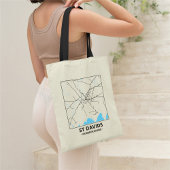 St Davids, Pembrokeshire City Map Tote Bag