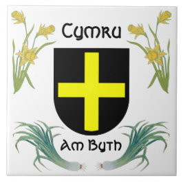 St. David's Shield met Daffodils & Prei Tegeltje