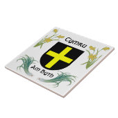 St. David's Shield met Daffodils & Prei Tegeltje (Zijkant)
