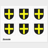 St. David's Shield Vierkante Sticker (Vel)