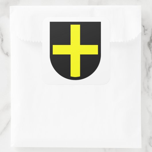 St. David's Shield Vierkante Sticker (Tas)