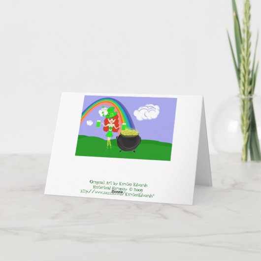 St de Kabouter van het Meisje van de Roodharige Kaart (Achterkant)