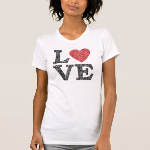 St de LIEFDE van de Valentijnsdag met hart T-shirt