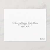 St. Demetrius Church Briefkaart (Achterkant)