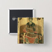 St. Demetrius van Salonica, 12e eeuw Vierkante Button 5,1 Cm (Voorkant /achterkant)