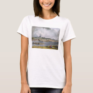 St. Denis, uit 'Uitzichten op de Seine', gegraveer T-shirt