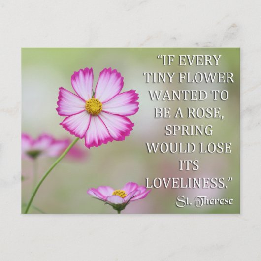 ST DEZE VAN LISIEUX ALS ELKE TINY FLOWER WILDE BRIEFKAART (Voorkant)