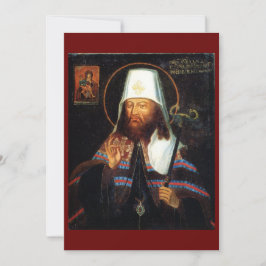 St. Dimitri van Rostov icoon gebedskaart Feestdagenkaart
