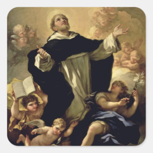 St. Dominic, 1170-1221 Vierkante Sticker
