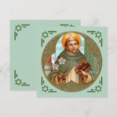 St. Dominic (BK 07) Square Flat Wenskaart (Voorkant / Achterkant)