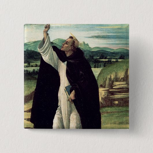 St. Dominic, c.1498-1505 Vierkante Button 5,1 Cm (Voorkant)