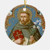 St. Dominic de Guzman (BK 011) Keramisch Ornament (Voorkant)