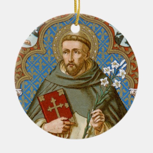 St. Dominic de Guzman (BK 011) Keramisch Ornament (Voorkant)