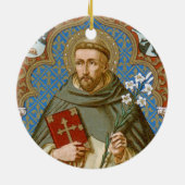 St. Dominic de Guzman (BK 011) Keramisch Ornament (Achterkant)