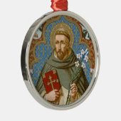 St. Dominic de Guzman (BK 011) Metalen Ornament (Rechts)