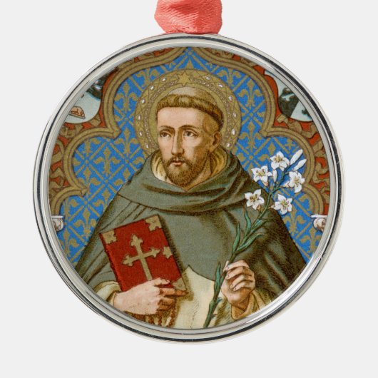 St. Dominic de Guzman (BK 011) Metalen Ornament (Voorkant)