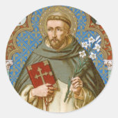 St. Dominic de Guzman (BK 011) Ronde Sticker (Voorkant)
